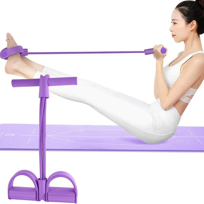 Manual Tension Pedal Elastic Band (Eco-Friendly Natural Latex) | Adjustable Resistance Yoga Stretching Band | Home Gym Arm & Waist Training Exercise Equipment