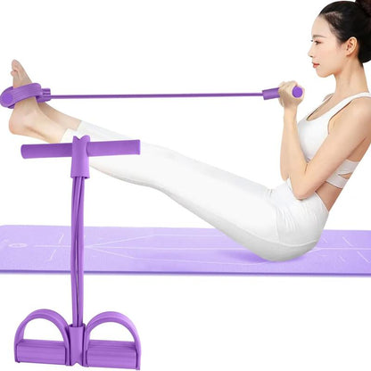 Manual Tension Pedal Elastic Band (Eco-Friendly Natural Latex) | Adjustable Resistance Yoga Stretching Band | Home Gym Arm & Waist Training Exercise Equipment