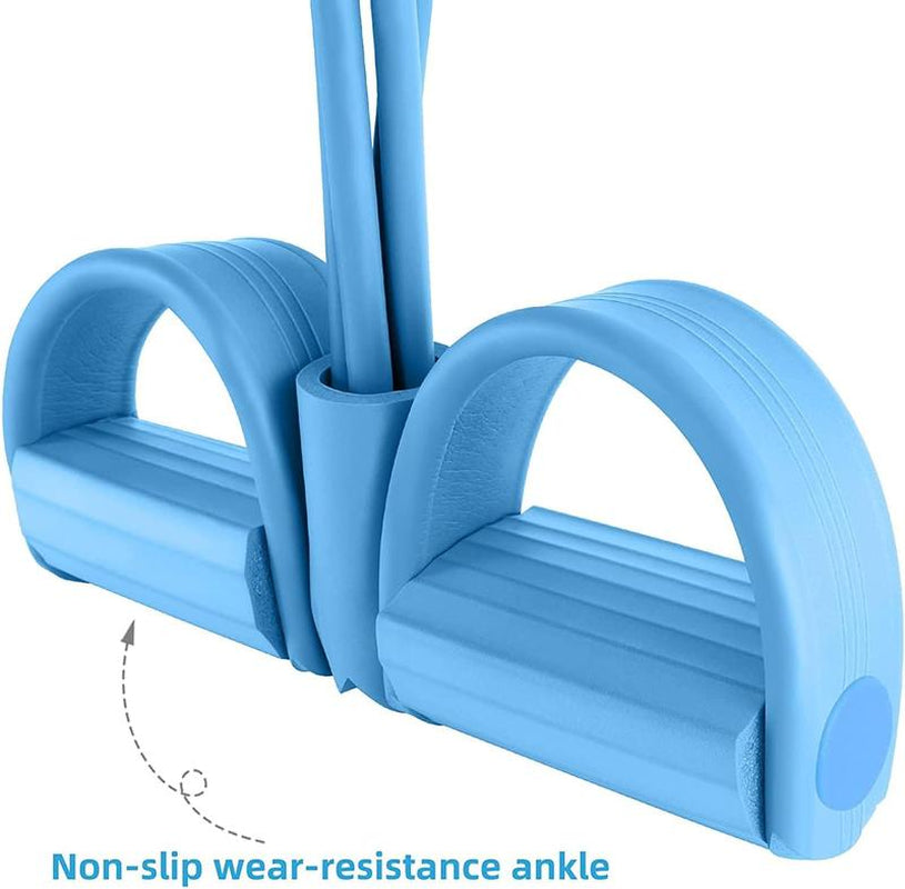 Manual Tension Pedal Elastic Band (Eco-Friendly Natural Latex) | Adjustable Resistance Yoga Stretching Band | Home Gym Arm & Waist Training Exercise Equipment