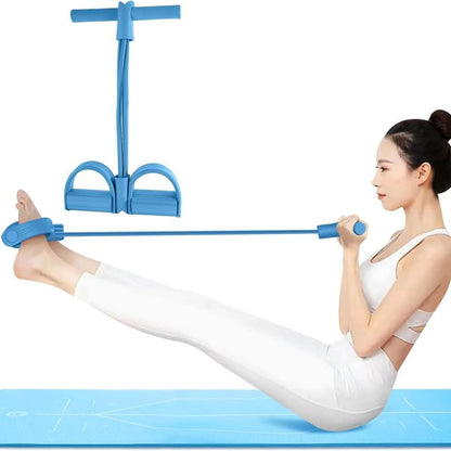 Manual Tension Pedal Elastic Band (Eco-Friendly Natural Latex) | Adjustable Resistance Yoga Stretching Band | Home Gym Arm & Waist Training Exercise Equipment