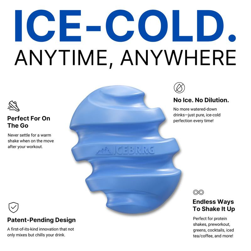 ICEBRRG Mixer | Mixes + Chills without Ice | Perfect for Protein Shakes, Pre-Workout, & Meal Replacement