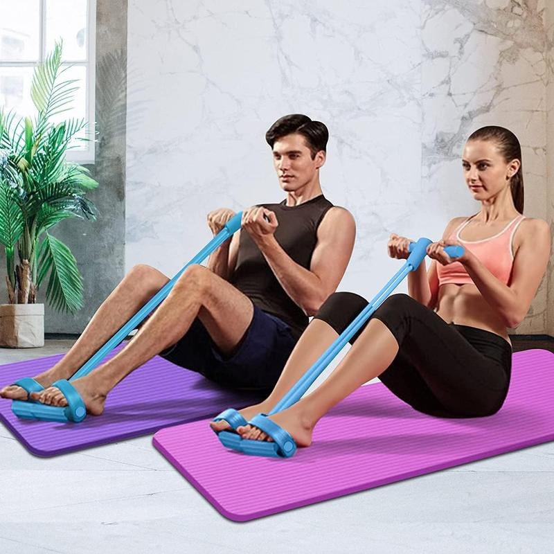 Manual Tension Pedal Elastic Band (Eco-Friendly Natural Latex) | Adjustable Resistance Yoga Stretching Band | Home Gym Arm & Waist Training Exercise Equipment